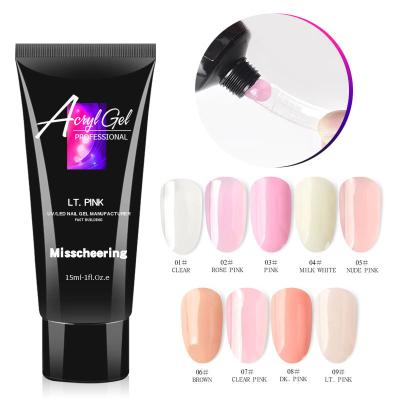 China Easy Apply Different Colors 15ML 30ML 60ML Poly Gel Nail Extension For French Nail Art for sale