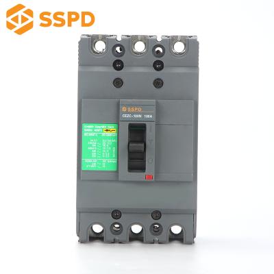 China Type 100N SSPD Brand Molded Case Circuit Breaker CEZC High Breaking Capacity 100 Amp 3P MCCB 18kA for sale