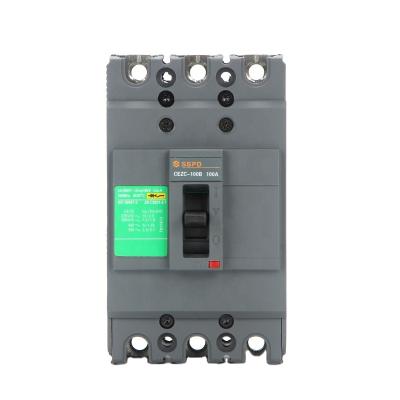 China Capacity 100 Amp 3p SSPD Brand High Breaking Molded Case Circuit Breaker EZC Type mccb 18kA 100N for sale