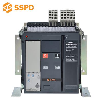 China ACB 1600A 3P High Quality SSPD Brand Air Circuit Breaker With Fixed Type 65kA for sale