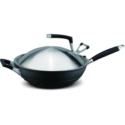 China ASD Chinese Style Cast Aluminum Durable Non-stick Cookware Nonstick Wok Chinese Style Wok for sale