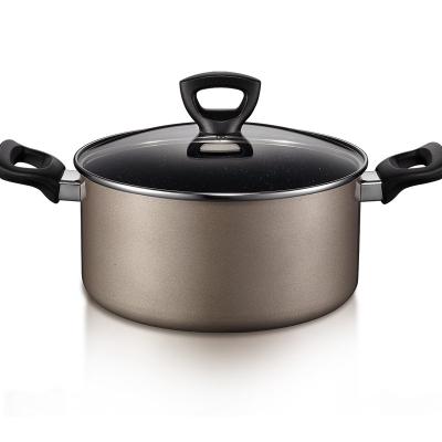 China Non Sustainable Factory Price ASD Aluminum Stock Pot Stick Casserole With Handle Cookware for sale