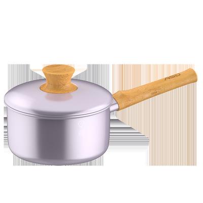 China ASD Viable Factory Direct 2022 Stick Pan Cookware Triple Non Set Milk Pan Kitchen Set Kitchen Saucepans Saucepans for sale