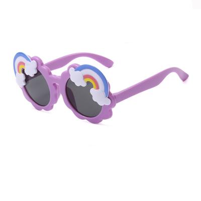 China Around 2022 Babies Candy Colors Rainbow Sunglasses Cheap Kids Sun Glasses for sale