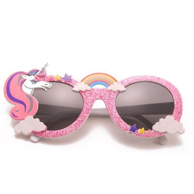 China Fashion Sunglasses Custom Shades Cute Unicorn Uv Polarized Flexible Retro Sun Glasses For Kids for sale