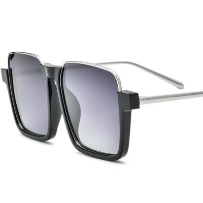 China Rectangle Half Frame Outdoor Polarized Men Women Acetate Sunglasses for sale