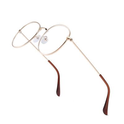 China 2021Classic Glass Thin Round Transparent Frame Glass Myopia Vintage Clear Glasses for sale