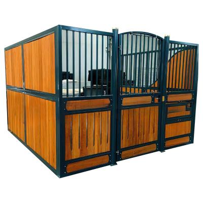 China Custom Luxury Horse Stall Horse Stable With Sliding Door Classic Equine Stall Fronts Galvanized Horse Stall Equipment for sale