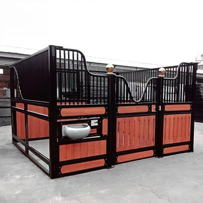 China Farms China Portable Wooden Horse Stall Cheap Stable With Optional Feeder for sale