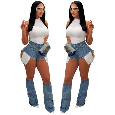 China Breathable 2023 Personalized Summer Casual Lady Zipped Button Pockets y2k Women Denim Jean Shorts For Women for sale