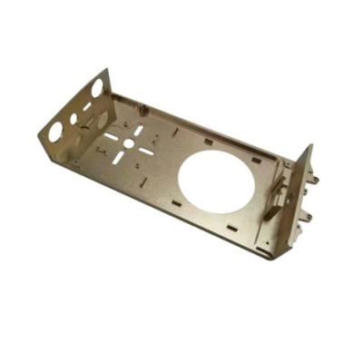 China Custom Precision Metal CNC Machining Parts Aluminum CNC Service Gold Anodizing CNC Milling Aluminum Coverplate for sale