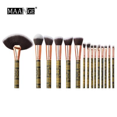 China Durable Wholesale 15 Pcs Makeup Brush Set Big Fan Brush For Makeup Brush Set Private Label for sale