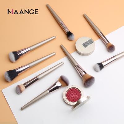 China Private Gold Brown/Black Hair Champagne Brush Stain Brush Beauty Makeup Set Brush for sale