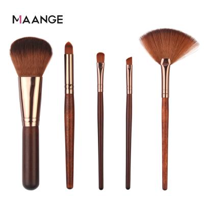 China Angular Blush Makeup Accessories Durable Makeup 5pcs Silk Soft Brush Set for sale