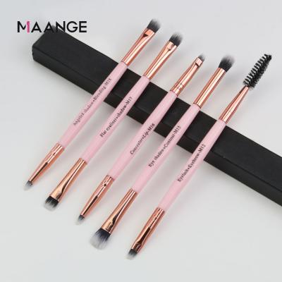 China Angular Blush Easy To Wear Makeup Double Brush Eyeshadow Eyeliner Eye Liner Brush for sale