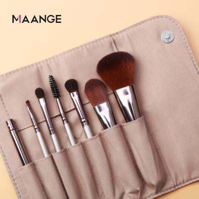 China Easy Durable To Carry Luxury Face Eye Cosmetic 7pcs Personal Makeup Brush Set With Case for sale