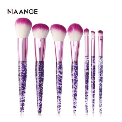 China Makes Apply Makeup Brush 7pcs Exquisite Thin Soft Maange Facial Stiffens Professional Diamond Makeup Brush for sale