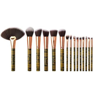 China Angular Blush MAANGE Style Foundation Luxurious Mini Flat Brush Brushes Makeup Set Kabuki Marked Makeup Brush for sale