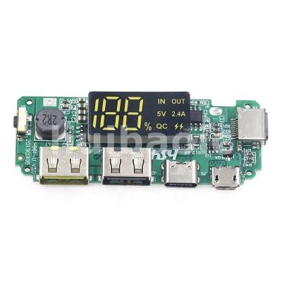 China Dual USB Charger Board 5V 2.4A Type-C Micro USB 18650 Module Lithium Battery Power Bank Mobile LED Panel Charging Charging Board for sale