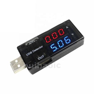 China YES USB Current and Dual Dual Voltage Tester Display 5A Output USB Electricity Meter Tester USB Voltage and Current Meter for sale