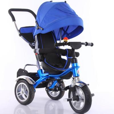 China Ride On Toy Hot Sale Baby Tricycle Bike Kids Folding Tricycle Safety Guard And Push Bar Baby Tricycle for sale