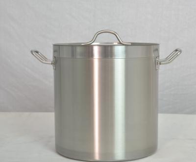 China Quality 50L Sustainable Strictly Straight Form Luxury 3 Ply Stainless Steel Bottom Soup Pot for sale