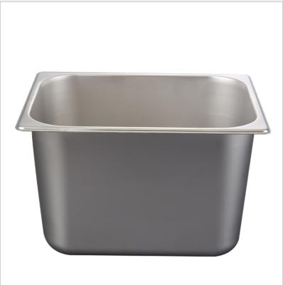 China Stocked Stainless Steel Rectangular Butter Dishes Butter Tray Food Container Perforated GN Casserole Dish for sale