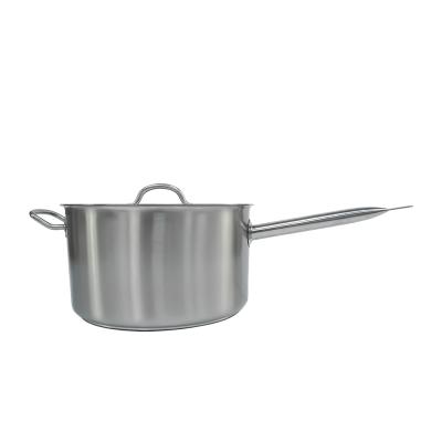 China High Quality Sustainable Stainless Steel Boiling Milk Pot Single Handle And Single Ear With Lid for sale