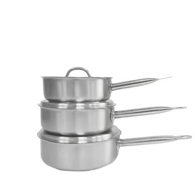 China Multifunctional Premium Soup Pan Saucepan Stainless Steel Milk Pot Casserole SS201 Non Stick Viable Cookware for sale