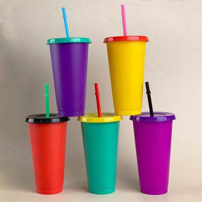 China Viable Hot Seller Frosted Thick Plastic Cup Reusable Clear Single Tumbler Plastic Cup for sale