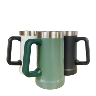 China 2022 Spring Vendor 304 Stainless Steel Beer Mug Recyclable 24OZ Double Wall Insulated Travel Mug For Drinking Beer for sale