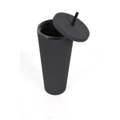 China 2021 Sustainable Hot Sale Customized Logo 24 Oz Studded Tumbler Mugs Matte Color With Straw for sale