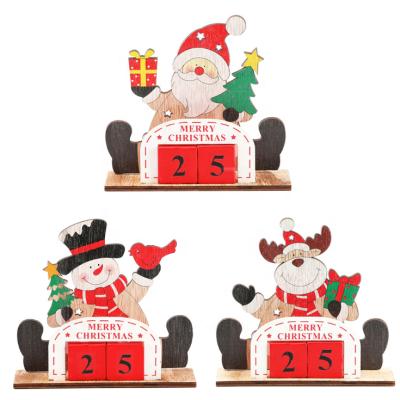 China 2020 Wooden Christamas Home Decoration Christmas Advent Calendar Ornaments Decoration for sale