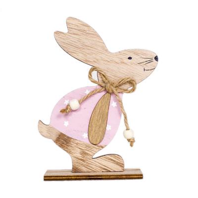 China China Spring New Central Institute of Statistics Creative Nordic Home Decoration Ornaments Easter Bunny Wooden Ornaments Desktop Decorations for sale