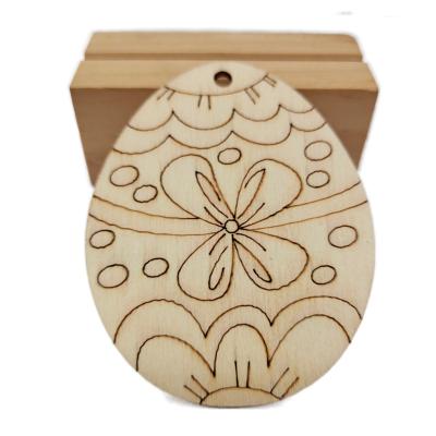 China New Crafts Wholesale Eco-Friendly Disposable Easter Decoration Wooden Rabbit And Egg Crafts Ornaments Pendants for sale