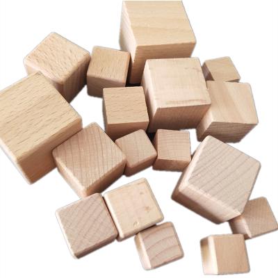 China All high quality beech wood block, unfinished children's toy building blocks, DIY model teaching puzzle for sale