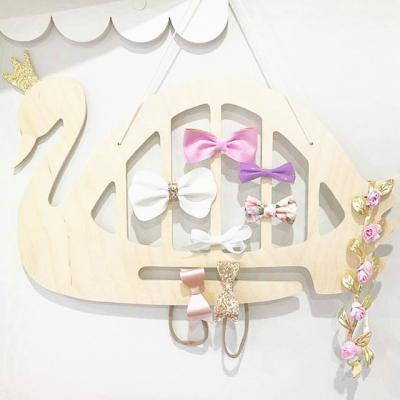 China Nordic Swan Shape China Style Wooden Ornaments for Home Decoration, Photo Photography Props Hairpin Jewelry Storage Kids Room for sale