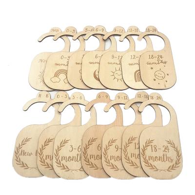 China Eco-Friendly Newborn To 24 Month Baby 7 Month Sets Premium Wooden Clothes Dividers for sale