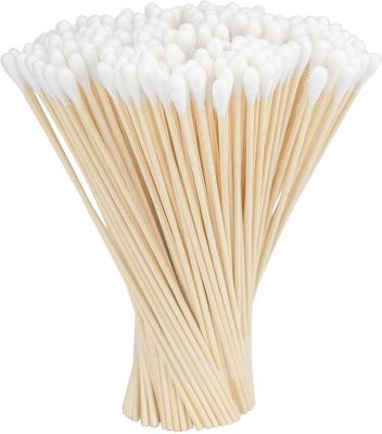 China Bamboo stick private label for bundling stick bamboo cotton swabs single header bamboo stick 4 inch long cotton buds use earplug for sale