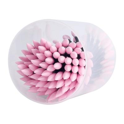 China Wholesale Eco-Friendly PP Tube Packaging Make Up Tattoo Sharp Buds Cotton Stick Paper Organizer Tip Colorful Cotton Pad for sale