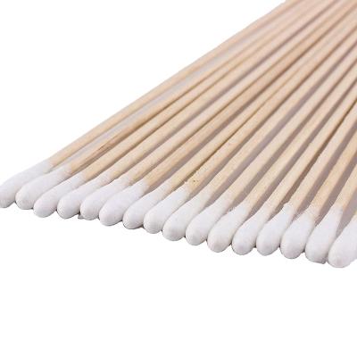 China Individually packaged eco-friendly 4 in. single ear. medical use doctor header length cotton swabs cleaning sterile cotton buds for sale