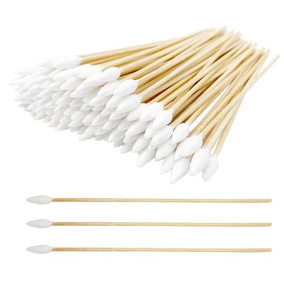 China Free Samples Eco-friendly Medical Sterile Wooden Cotton Swabs Stick Ear Cleansing Q Tip Disposable Cotton Swabs Makeup Remover for sale