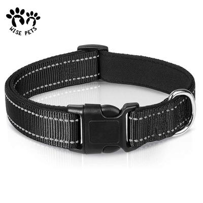 China Custom Reflective Dog Collar And Leash Set Dog Shock Collars Nylon Led Dog Collars for sale