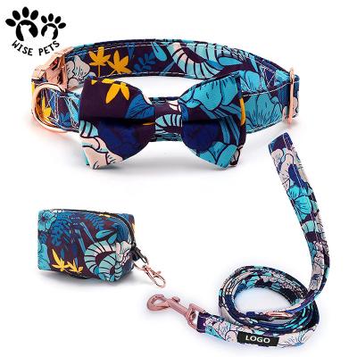 China Custom Printable Cat Collar Adjustable Buckle Bow Tie with Bells Puppy Dogs Smalls for sale