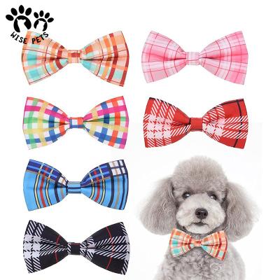 China Viable Factory Wholesale Adjustable Bowties Puppy Accessories Pet Grooming Christmas Design Dog Neck Collar Bow Tie for sale