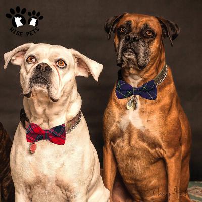 China Custom Printed Pet Cat Dog Collar Bow Tie Puppy Grooming Accessories Pet Bowties Viable Adjustable Neck Strap for sale