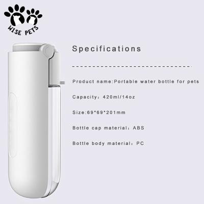 China Outdoor Portable Dog Water Bottle 350ml Small Pet Drinking Cup Puppy Supplier Driver Travel for sale