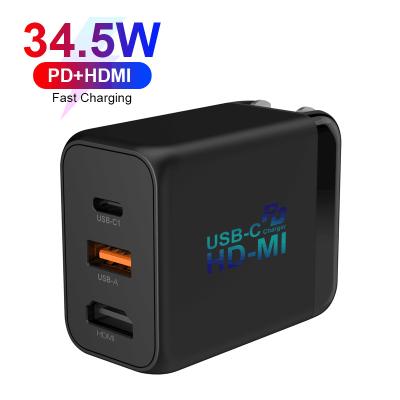 China HD-MI Multifunction Mobile Phone Support 3 in 1 USB Smart Wall Charger for Laptop/Tablet/Mobile Phone for sale