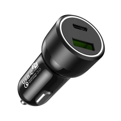 China Cell Phone VINA 51W Dual Ports USB C Car Charger For iPhone 12 Max Pro For Samsung For iPad And More for sale