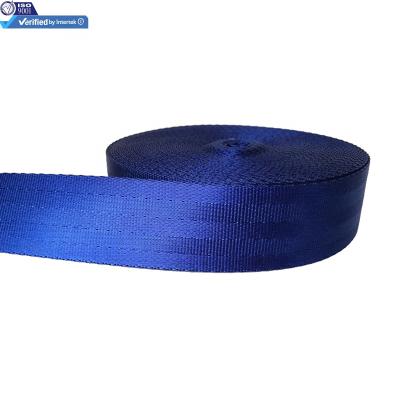 China High Tenacity WEAVER ISO Checked 1.5 Inch Polyester Webbing Cargo Net Webbing Supplier UV Polyester for sale